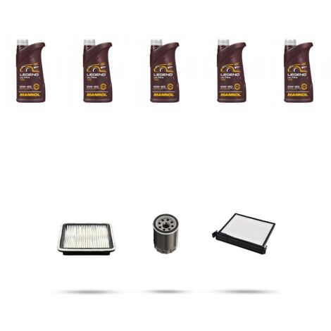 Kit tagliando 3 FILTRI e 5L OLIO compatibile con Subaru XV I 2.0i 12v 110kw dal 2012