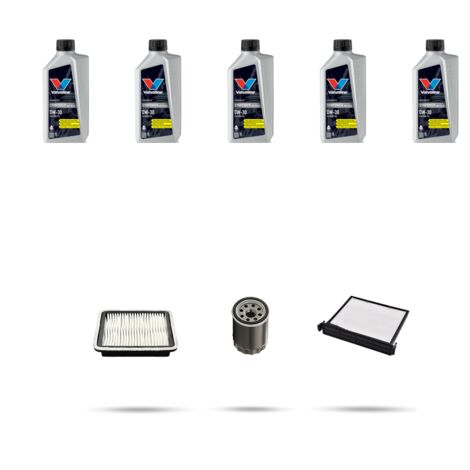 Kit tagliando 3 FILTRI e 5L OLIO compatibile con Subaru XV I 2.0i 12v 110kw dal 2012