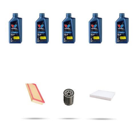 Kit tagliando 3 FILTRI e 5L OLIO compatibile con Suzuki Sx4 S-Cross 1.6 85kw Dal 2013