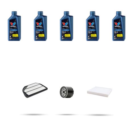 Kit tagliando 3 FILTRI e 5L OLIO compatibile con Suzuki Vitara II 1.4 Hybrid 95kw Dal 2019