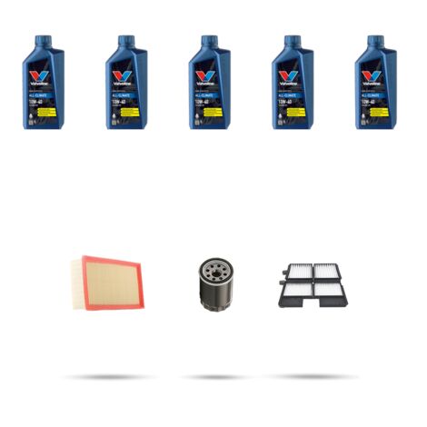 Kit tagliando 3 FILTRI e 5L OLIO compatibile con Toyota Avensis I (T22) 2.0 16v 110kw Dal 2000