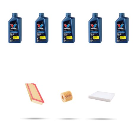Kit tagliando 3 FILTRI e 5L OLIO compatibile con Toyota C-HR 2.0 109kw Dal 2016
