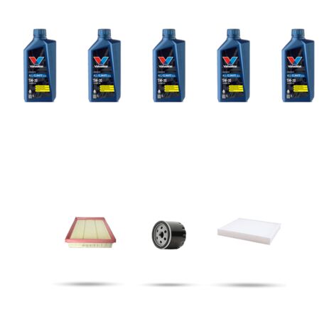 Kit tagliando 3 FILTRI e 5L OLIO compatibile con Toyota Camry VIII 2.5 Hybrid 131kw dal 2017