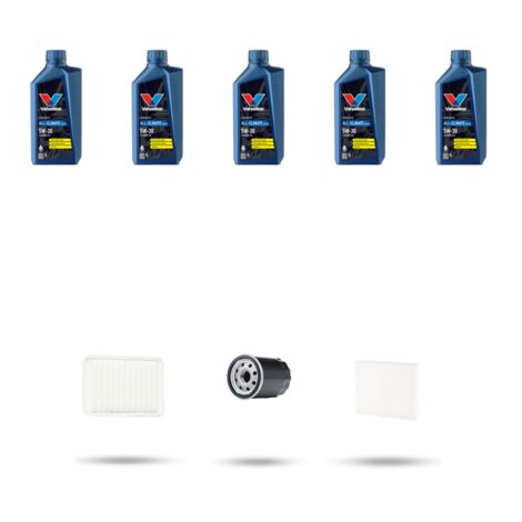 Kit tagliando 3 FILTRI e 5L OLIO compatibile con Toyota Corolla IX (E12/E13) 1.8 141kw Dal 2002 al 2007