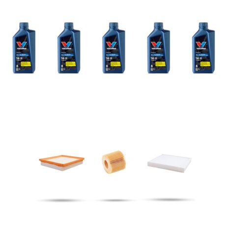 Kit tagliando 3 FILTRI e 5L OLIO compatibile con Toyota Prius 1.8 74kw dal 2009