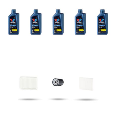 Kit tagliando 3 FILTRI e 5L OLIO compatibile con Toyota Rav IV 2.0 VVTI 107kw Dal 2012