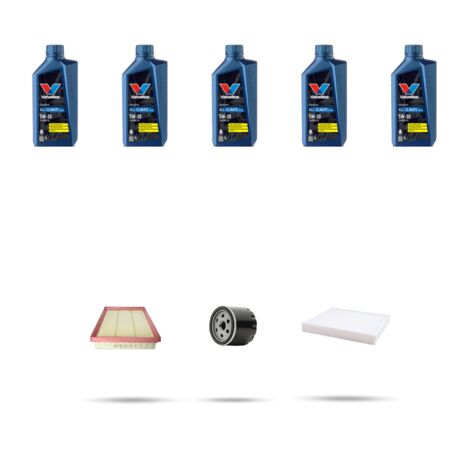 Kit tagliando 3 FILTRI e 5L OLIO compatibile con Toyota Rav V 2.5 Hybrid 225Kw Dal 2020