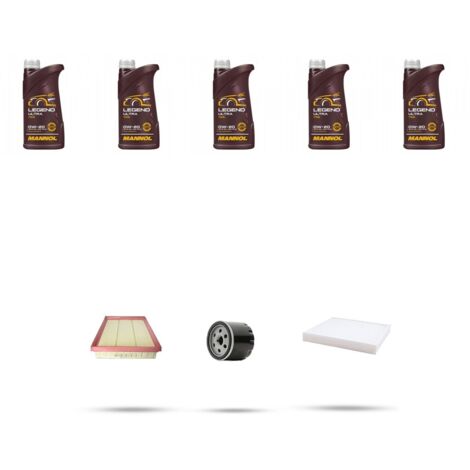 Kit tagliando 3 FILTRI e 5L OLIO compatibile con Toyota Yaris IV 1.6 192KW Dal 2020
