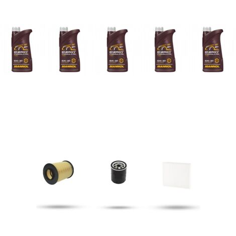 Kit tagliando 3 FILTRI e 5L OLIO compatibile con Volvo S40 II 2.0 107Kw dal 2006 al 2012