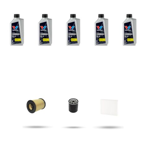 Kit tagliando 3 FILTRI e 5L OLIO compatibile con Volvo S40 II 2.0 107Kw dal 2006 al 2012