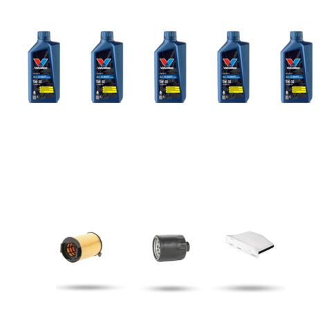 Kit tagliando 3 FILTRI e 5L OLIO compatibile con Vw Caddy III (2c) 1.6 75kw Dal 2004