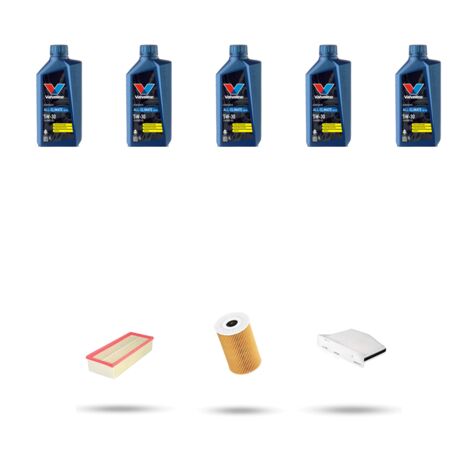 Kit tagliando 3 FILTRI e 5L OLIO compatibile con Vw Caddy IV (2K SA SE) 2.0 TDI 103kw Dal 2015