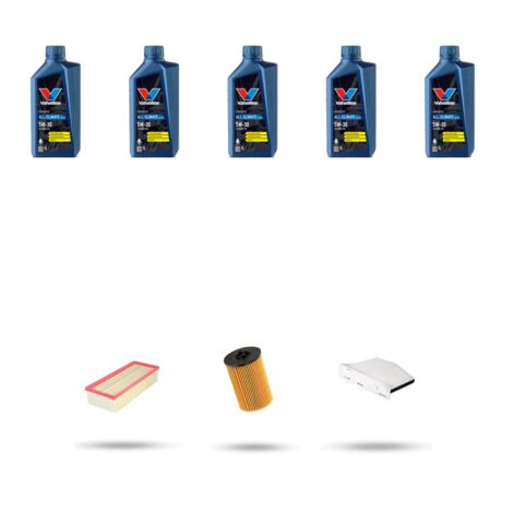 Kit tagliando 3 FILTRI e 5L OLIO compatibile con Vw Caddy IV (2K SA SE) 2.0 TDI 110kw Dal 2015