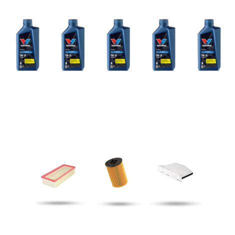 Kit tagliando 3 FILTRI e 5L OLIO compatibile con Vw Caddy IV (2K SA SE) 2.0 TDI 90kw Dal 2015