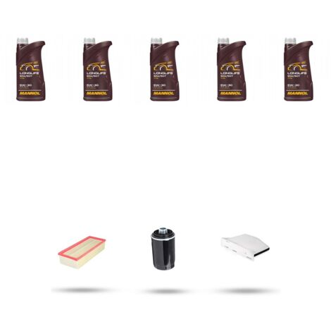 Kit tagliando 3 FILTRI e 5L OLIO compatibile con Vw CC (358) 2.0 TSI 155kw Dal 2012