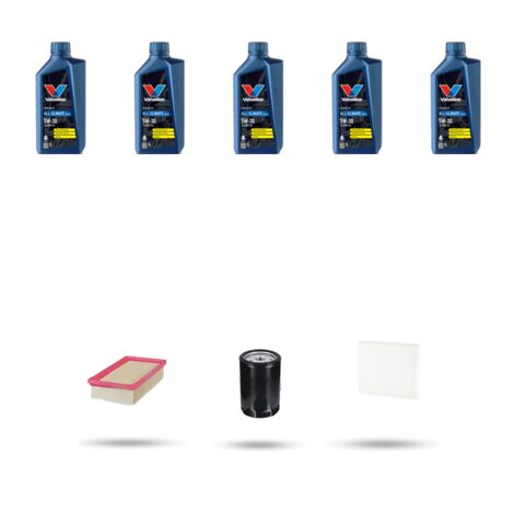 Kit tagliando 3 FILTRI e 5L OLIO compatibile con Vw Golf IV (1j1 1j5) 1.8 92kw Dal 1997 al 2006