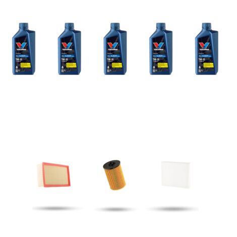 Kit tagliando 3 FILTRI e 5L OLIO compatibile con Vw Golf Sportsvan (AM1) 1.6 TDI 81kw Dal 2014