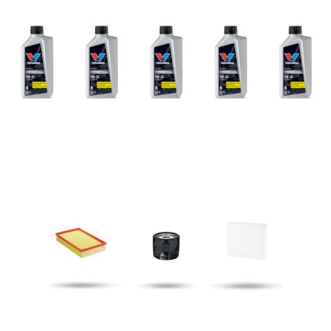 Kit tagliando 3 FILTRI e 5L OLIO compatibile con Vw Golf VII (5G1/BA5) 1.5 TSI 96kw Dal 2017