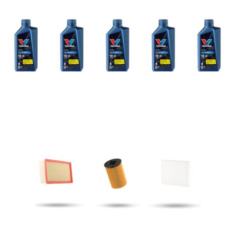 Kit tagliando 3 FILTRI e 5L OLIO compatibile con Vw Golf VII (5G1/BA5) 2.0 TDI 110kw Dal 2012