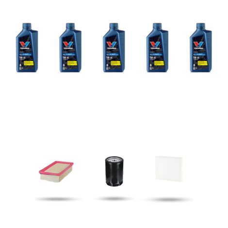 Kit tagliando 3 FILTRI e 5L OLIO compatibile con Vw New Beetle / Cabrio 1.6 74kw Dal 1999