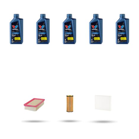 Kit tagliando 3 FILTRI e 5L OLIO compatibile con Vw New Beetle / Cabrio 1.9 TDI 66kw Dal 1998 al 2001
