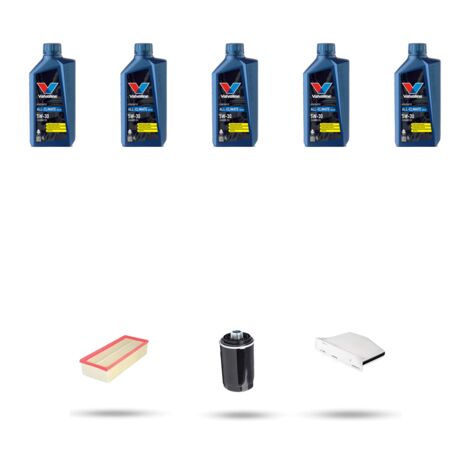 Kit tagliando 3 FILTRI e 5L OLIO compatibile con Vw New Beetle / Cabrio (5C) 2.0 TSI 147kw Dal 2011
