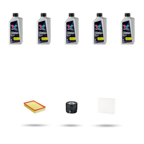 Kit tagliando 3 FILTRI e 5L OLIO compatibile con Vw Polo VI (AW) 1.5 TSI 110kw Dal 2018