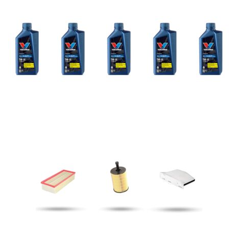 Kit tagliando 3 FILTRI e 5L OLIO compatibile con VW Tiguan I (5n) 2.0 TDI 120kw Dal 2008