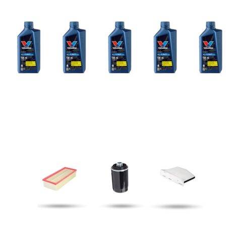 Kit tagliando 3 FILTRI e 5L OLIO compatibile con VW Tiguan I (5n) 2.0 TSI 125kw Dal 2008