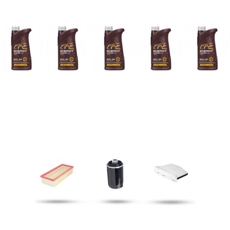 Kit tagliando 3 FILTRI e 5L OLIO compatibile con VW Tiguan I (5n) 2.0 TSI 155kw Dal 2011