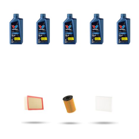 Kit tagliando 3 FILTRI e 5L OLIO compatibile con Vw Tiguan II (AD1) 2.0 TDI 105kw Dal 2016