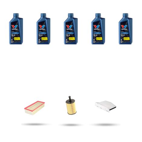 Kit tagliando 3 FILTRI e 5L OLIO compatibile con Vw Touran (1T) 2.0 TDI 125kw Dal 2005 al 2010