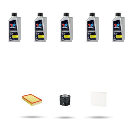 Kit tagliando 3 FILTRI e 5L OLIO compatibile con Vw Touran (5T) 1.5 TSI 110kw dal 2018