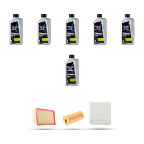 Kit tagliando 3 FILTRI e 6L OLIO compatibile con Audi A1 (GBA) 40 tfsi 2.0 147kw dal 2018