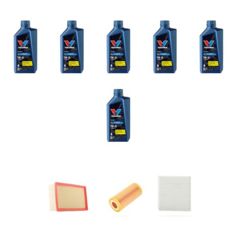 Kit tagliando 3 FILTRI e 6L OLIO compatibile con Audi A3 (8V1,8VK) 2.0 TFSI s3 210kw dal 2014