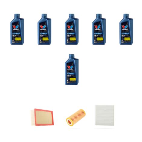 Kit tagliando 3 FILTRI e 6L OLIO compatibile con Audi A3 (8V1,8VK) 2.0 TFSI s3 213kw dal 2016