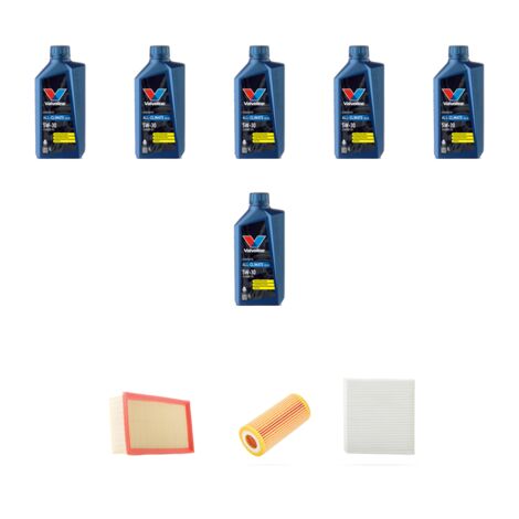 Kit tagliando 3 FILTRI e 6L OLIO compatibile con Audi A3 (8V1,8VK) 2.0 TFSI s3 221kw dal 2012