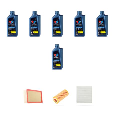 Kit tagliando 3 FILTRI e 6L OLIO compatibile con Audi A3 (8V1,8VK) 2.0 TFSI s3 221kw dal 2014