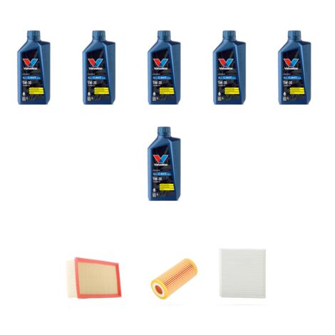 Kit tagliando 3 FILTRI e 6L OLIO compatibile con Audi A3 (8V1,8VK) 2.0 TFSI s3 228kw dal 2016