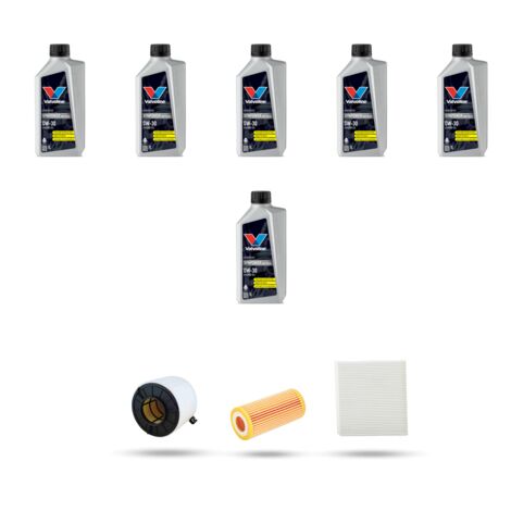 Kit tagliando 3 FILTRI e 6L OLIO compatibile con Audi A4 (B9) 2.0 TFSI 140kw dal 2015