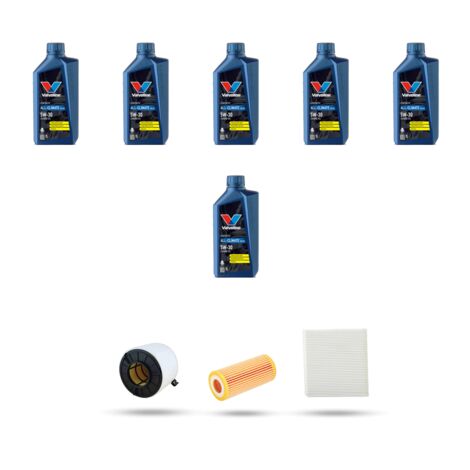 Kit tagliando 3 FILTRI e 6L OLIO compatibile con Audi A4 (B9) 2.0 TFSI 183kw dal 2015