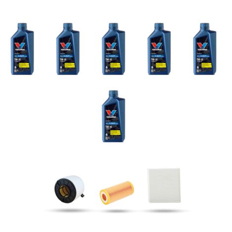 Kit tagliando 3 FILTRI e 6L OLIO compatibile con Audi A4 (B9) 2.0 TFSI 185kw dal 2015