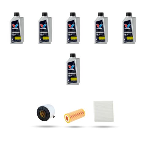 Kit tagliando 3 FILTRI e 6L OLIO compatibile con Audi A4 (B9,8W) 2.0 TFSI G-TRON 125kw dal 2016