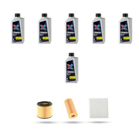 Kit tagliando 3 FILTRI e 6L OLIO compatibile con Audi A5 (F53,F5P,F5A,F5F) 45 TFSI 180kw 2018