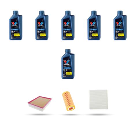 Kit tagliando 3 FILTRI e 6L OLIO compatibile con Audi Q2 (GAB,GAC) SQ2 TFSI 221kw dal 2018