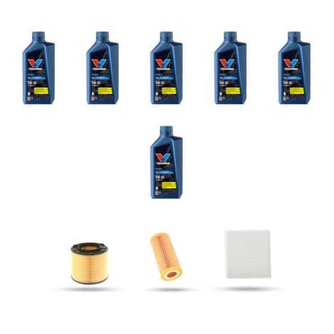 Kit tagliando 3 FILTRI e 6L OLIO compatibile con Audi Q5 II (FYB,FYG) 2.0 tdi 183kw dal 2016