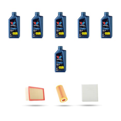 Kit tagliando 3 FILTRI e 6L OLIO compatibile con Audi TT III (FV3,FVP) 2.0 tfsi 169kw dal 2014
