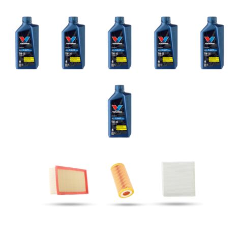 Kit tagliando 3 FILTRI e 6L OLIO compatibile con Audi TT III (FV3,FVP) 2.0 tfsi 210kw dal 2014