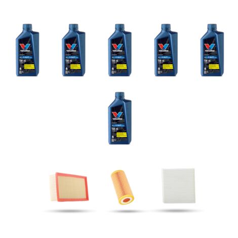 Kit tagliando 3 FILTRI e 6L OLIO compatibile con Audi TT III (FV3,FVP) 2.0 tfsi 215kw dal 2014