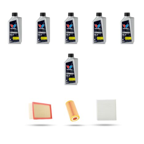 Kit tagliando 3 FILTRI e 6L OLIO compatibile con Audi TT III (FV3,FVP) 2.0 tfsi 235kw dal 2020